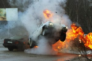 Car Crash Explosion